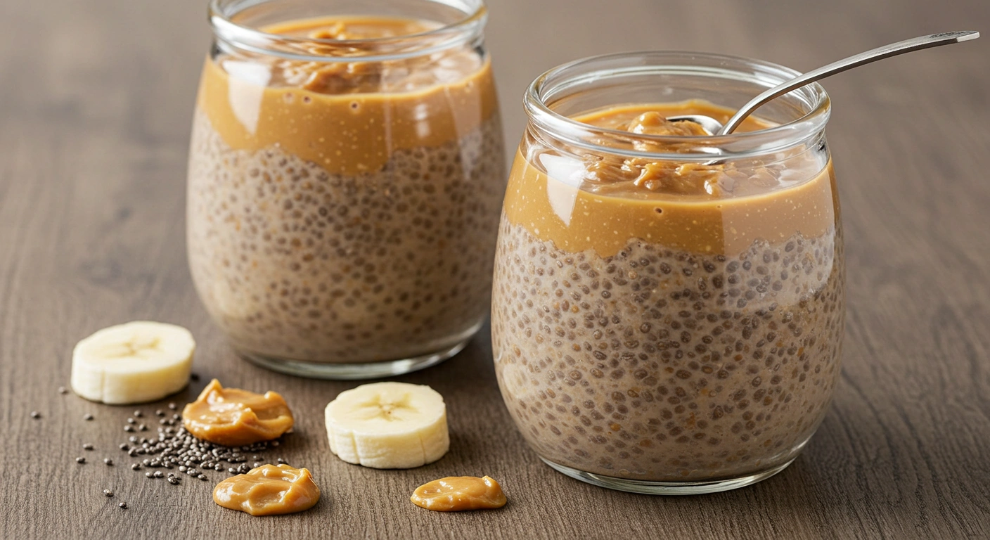 Peanut Butter Banana Chia Pudding